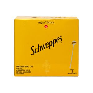 Agua Tónica Schweppes 6 Pack Lata
