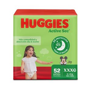 Pañal Desechable Talla XXXG/6 Active Sec Huggies