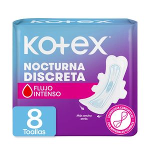Toalla Femenina Nocturna Discreta Kotex