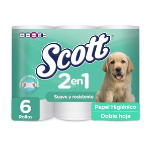 Papel Higiénico Doble Hoja 2 En 1 Scott