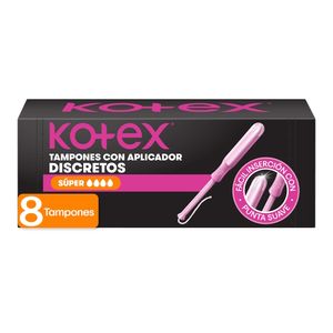 Tampones Súper Con Aplicador Kotex