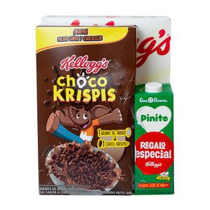 Cereal Corn Flakes + Choco Krispis + Leche Dos Pinos 1lt.