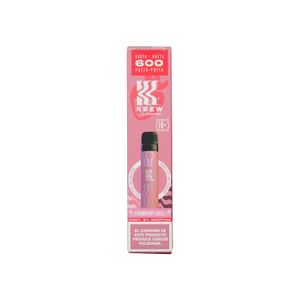 Cigarro Electrónico Strawberry Chillz Krew 600 Puffs