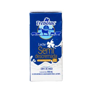 Leche UHT Semidescremada Trebolac