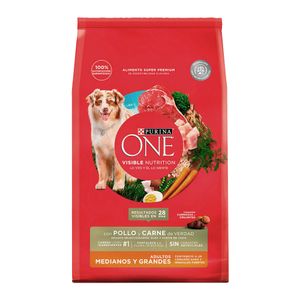 Alimento Perro Cachorro Raza Grande Pollo Y Carne One