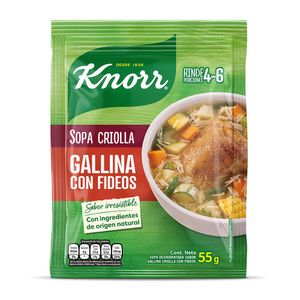 Sopa Criolla Gallina Fideos Knorr