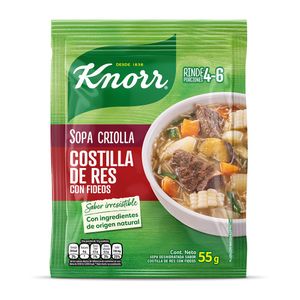 Sopa Criolla Costilla Res Fideos Knorr