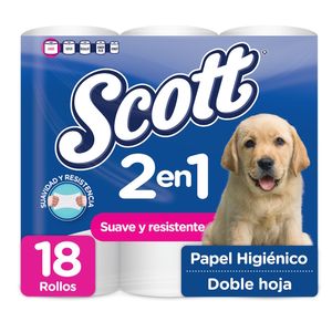 Papel Higiénico Doble Hoja 2 En 1 Scott