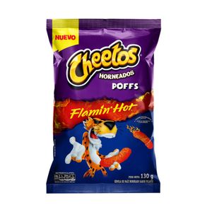 Frituras Cheetos Horneados Poffs Flamín Hot
