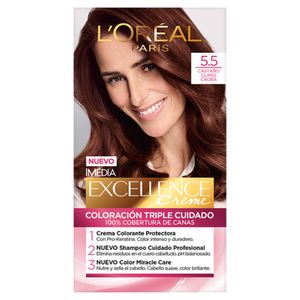 Tinte Dama Castaño Claro Caoba No. 5.5 Loreal Excellence