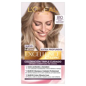 Tinte Dama Rubio Claro Profundo 810 Loreal Excellence