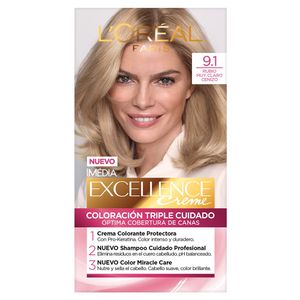Tinte Dama Rubio Muy Claro Cenizo No.911 Loreal Excellence