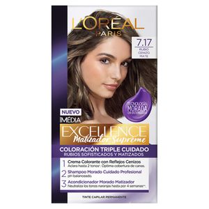 Tinte Dama Rubio Cenizo Mate No.7.17 Loreal Excellence