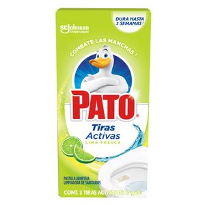 Desinfectante Baño Tiras Activas Lima Pato 3 Pack
