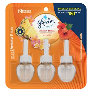 Aromatizante Hawaian Brezze Glade Repuesto 3 Pack
