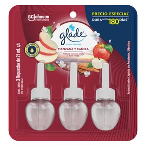 Aromatizante Manzana Canela Glade Repuesto 3 Pack