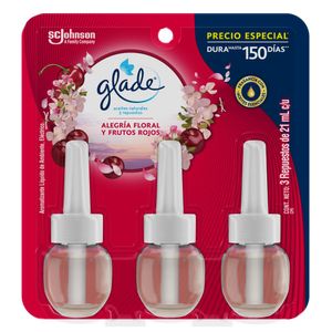 Aromatizante Floral Frutos Rojos Glade Repuesto 3 Pack