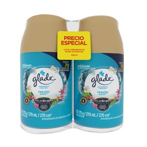 Aromatizante Paraíso Azul Glade Repuesto 2 Pack