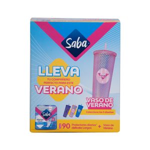 Protectores Diarios Delicate Largos Saba + Vaso