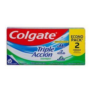 Crema Dental Triple Acción Colgate 2 Pack