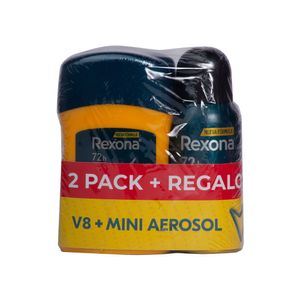 Desodorante Hombre V8 Rexona Barra + Mini Aerosol