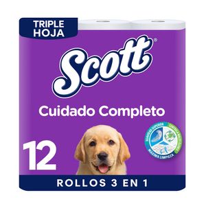 Papel Higiénico Triple Hoja Cuidado Completo Scott