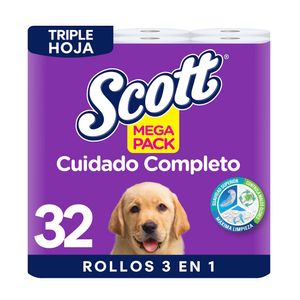 Papel Higiénico Triple Hoja Cuidado Completo Scott